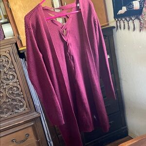 Women's Burgundy Sweater